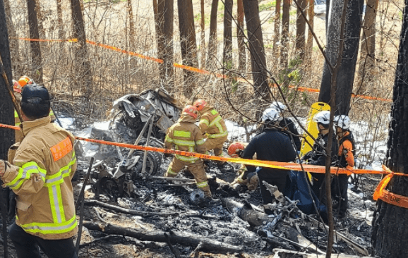 韩媒：一架直升机在韩国东北部坠毁，致5人死亡